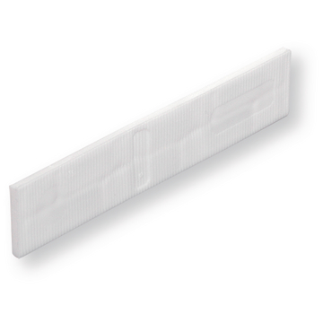 Cale plastique plate blanc larg.20 x long.100 x épais.3mm